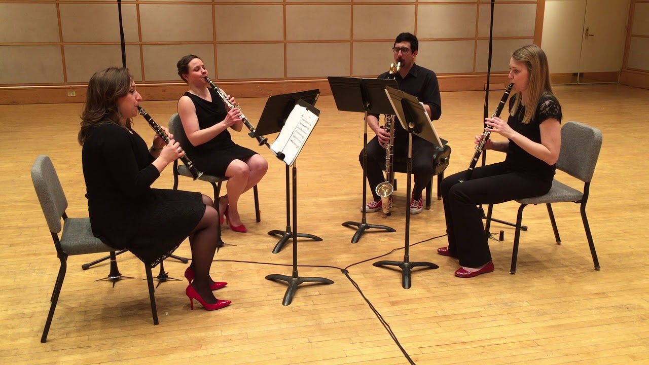 Gershwin Preludes, Mvt I, arranged for clarinet quartet