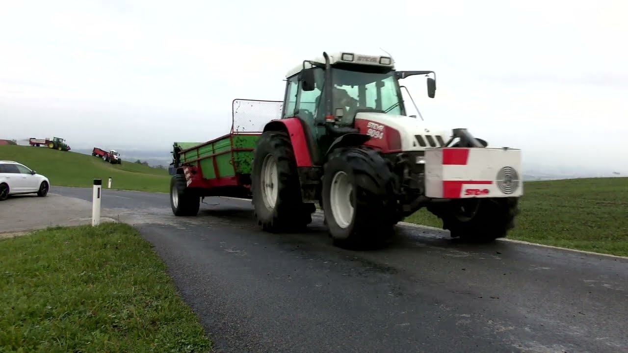 Miststreuen 2024 | 8 Miststreuer im Einsatz | Lindner | Steyr | John Deere | Miststreufest