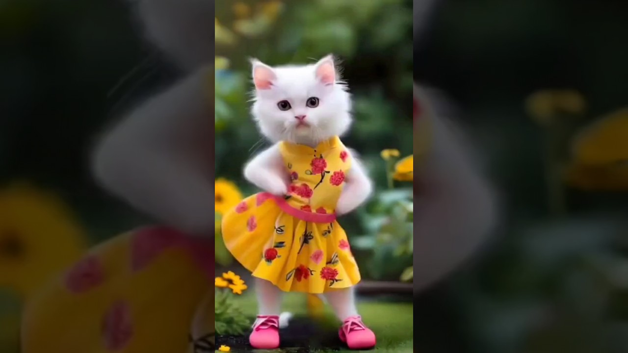 funny cut cat dance😻🤣 funny song😜 🐒 #cute #cat #viral #ytshorts #funny