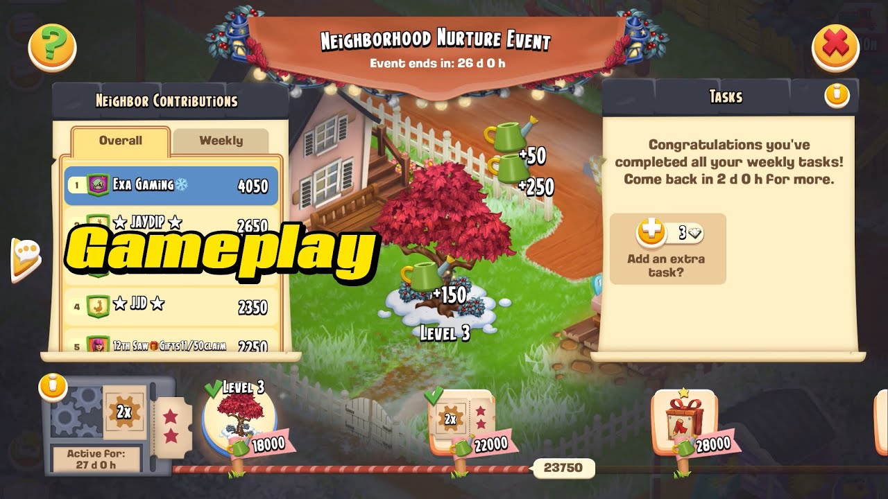 Hay Day Free Red Tree 🌲 | Neighborhood Nurture Event Walkthrough & Gameplay 