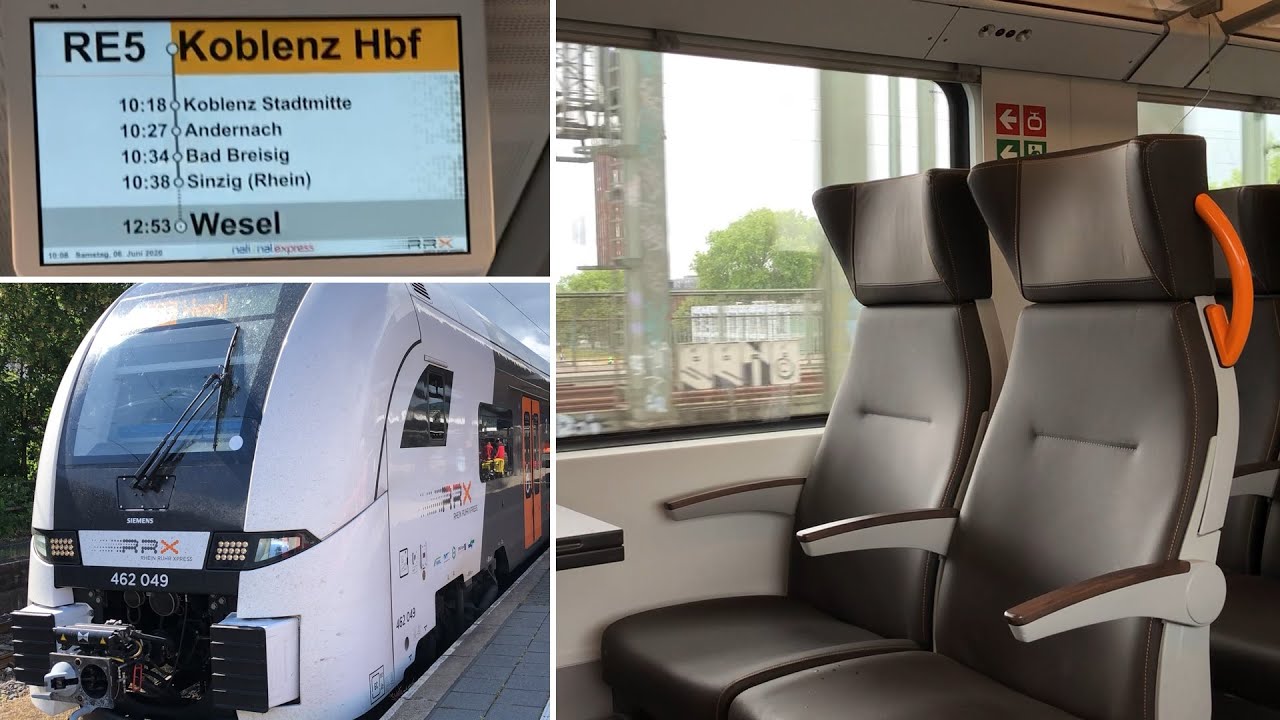 Desiro HC des Rhein-Ruhr-Express RRX von National Express: Mitfahrt im RE5 Koblenz - Duisburg Hbf