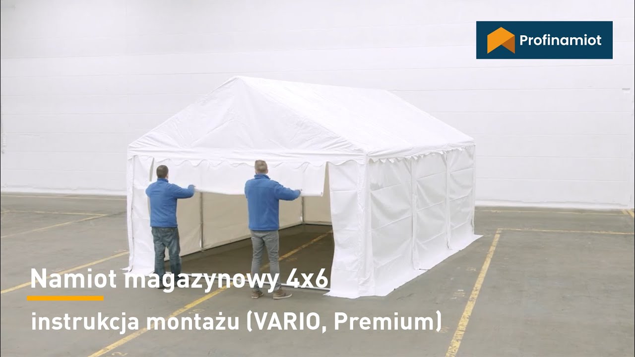 Namiot magazynowy (PVC) - Montaż 4x6m VARIOStore Premium
