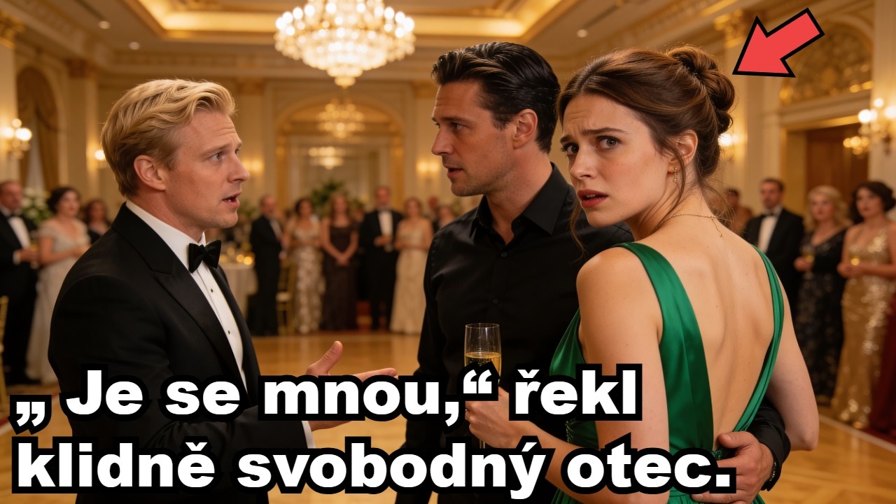 „Je se mnou,“ řekl klidně svobodný otec. Miliardářská dědička u stolu zůstala stát jako přikovaná