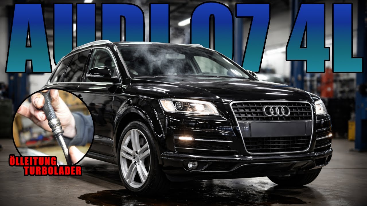 Ölleitung am Turbolader undicht! | Ölverlust am Motor | Audi Q7 4L 3.0 TDI #car #tutorial #viral