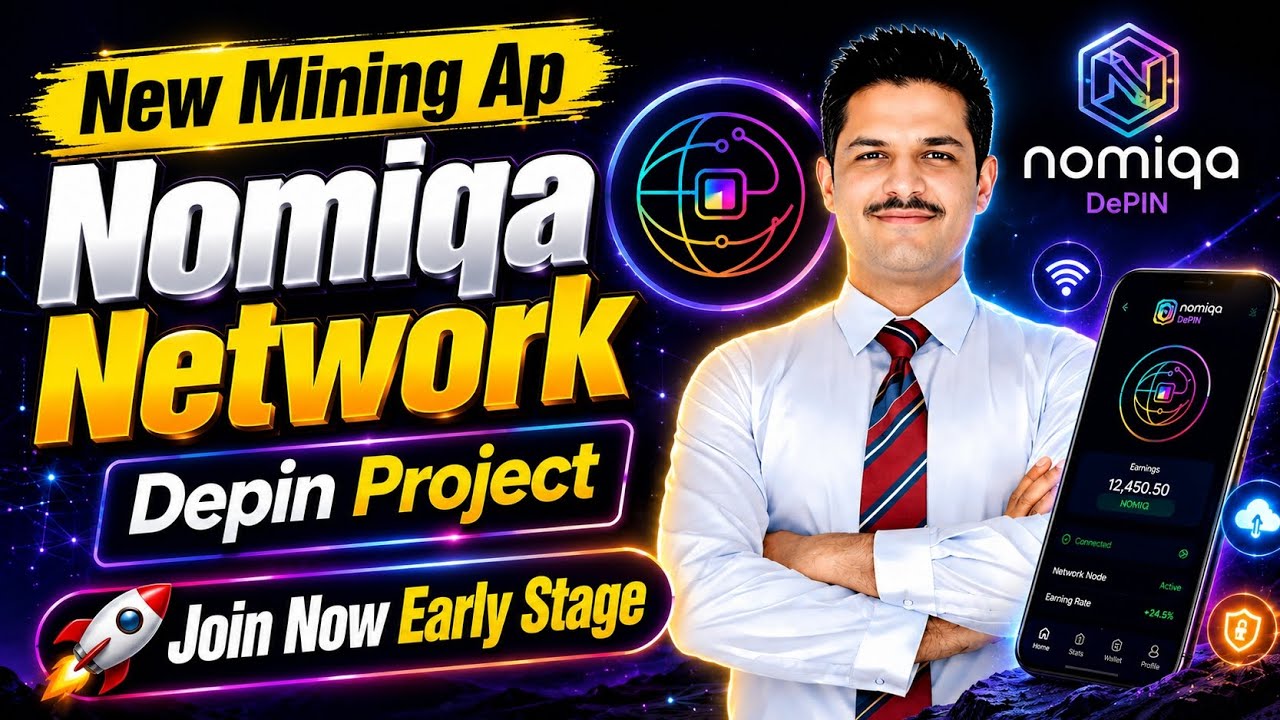 New Free Mining Ap || Nomiqa Network New Mining Ap || Complete proses 