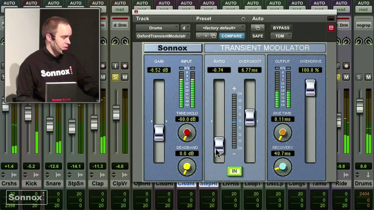 Transient Modulator on drums and bass (Musikmesse - Nils)