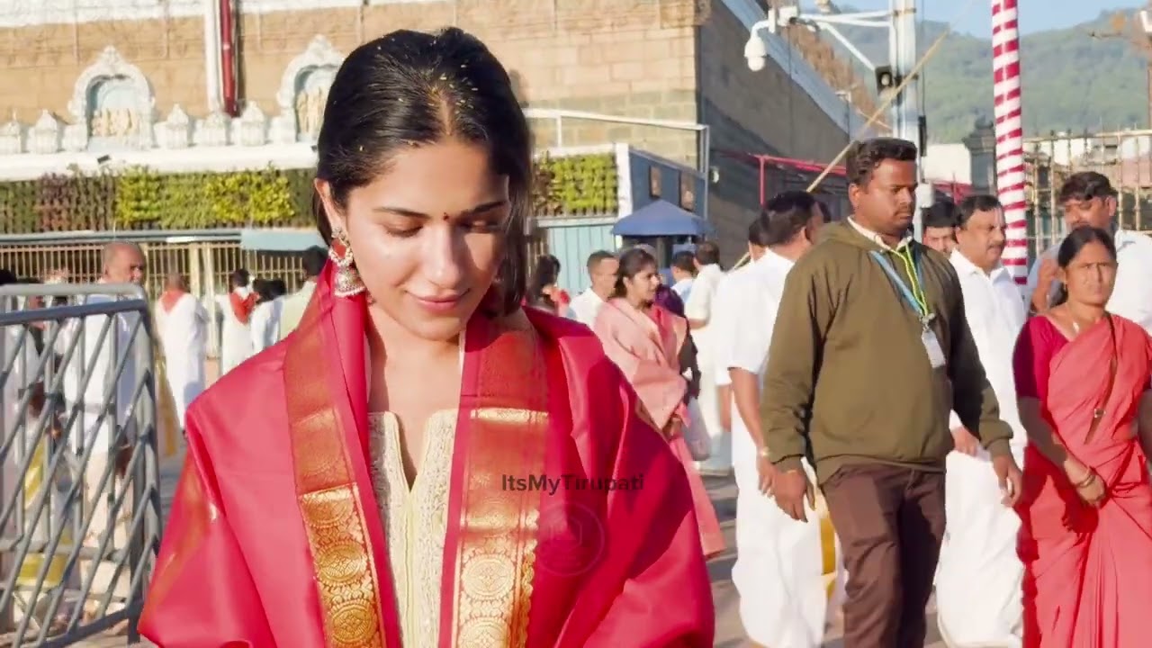 Actress Ruhani Sharma in Tirumala today for swamy vari darshanam