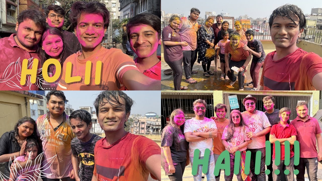 Holi pe kiye bahut maze 😍😍 #holi #festival #familyvlog #fun #funnyvlog 