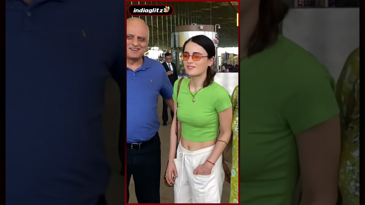 Radhika Madan Poses With Her Parents At Airport #radhikamadan #shorts