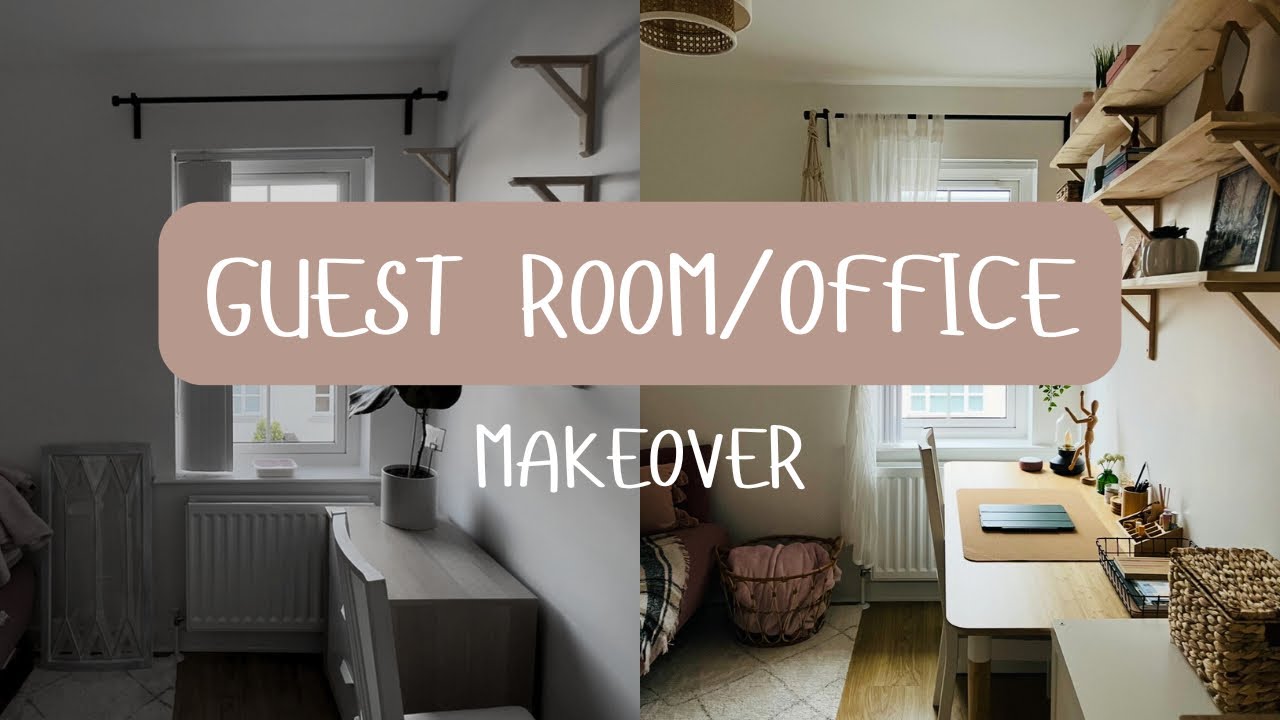 Guestroom / Home Office Makeover | DIY Room Transformation