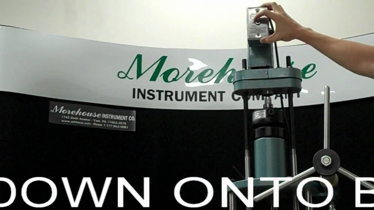 Morehouse Universal Calibrating Machine Setting Up a Load Cell Standard for Force Calibration