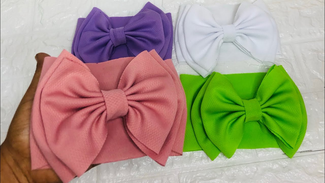 Cómo Hacer Turbantes para Niñas - Baby Turban Headband with Bow - Banditas de telas para niñas 🎀