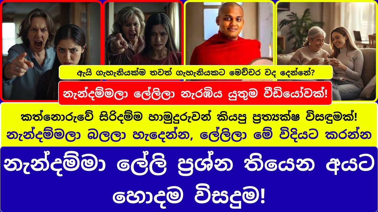 නැන්දම්මා ලේලි ප්‍රශ්න තියෙන අයට නියම විසදුමක් | නැන්දම්මලා ලේලිලා නැරඹිය යුතුම වීඩියෝවක්!