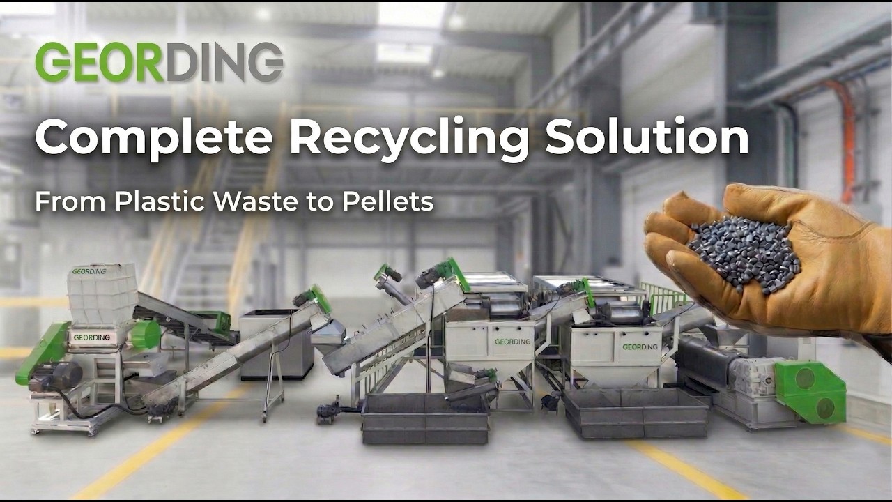 Plastic Film Water Washing Crusher 3n1 Extrusion Pelletizer | GEORDING
