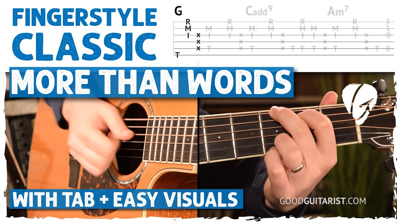 More Than Words Guitar Tutorial - Full Walk-Through With TAB | Extreme Guitar Lesson