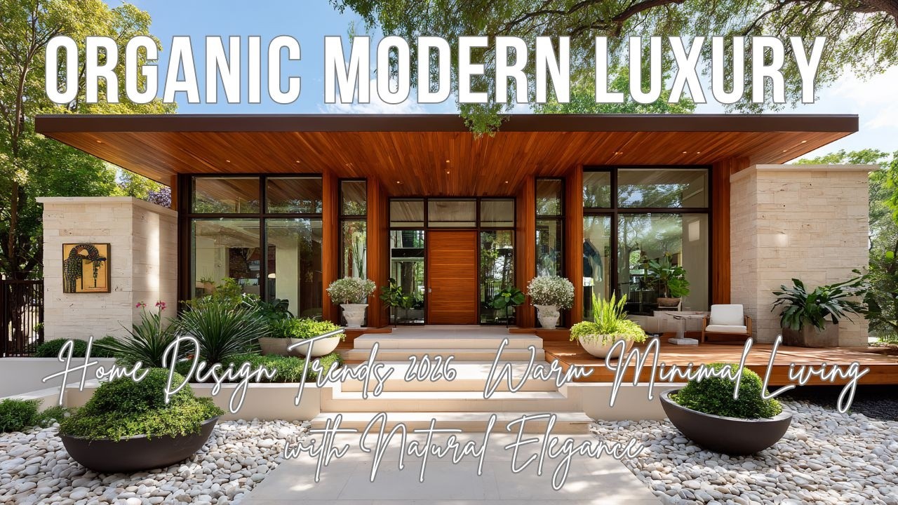 Organic Modern Luxury Home Design Trends 2026  Warm Minimal Living with Natural Elegance