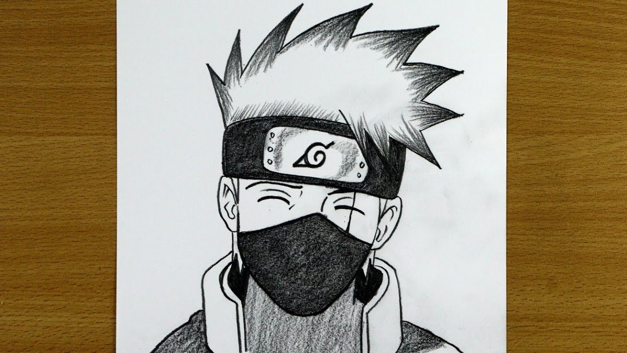 Easy Anime Drawing | How to draw Kakashi Hatake step by step | pencil drawing for beginners 