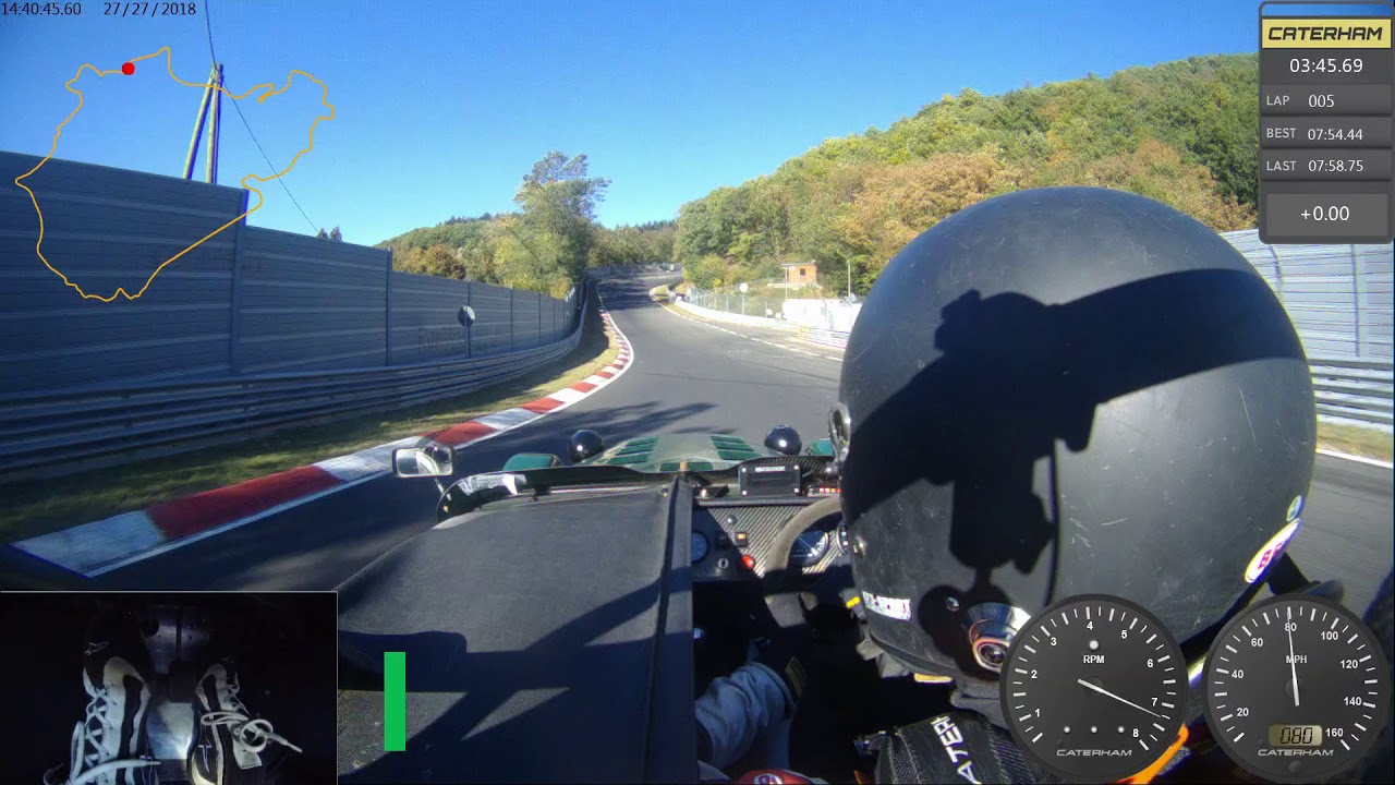 Caterham Superlight R Nürburgring BTG lap in traffic