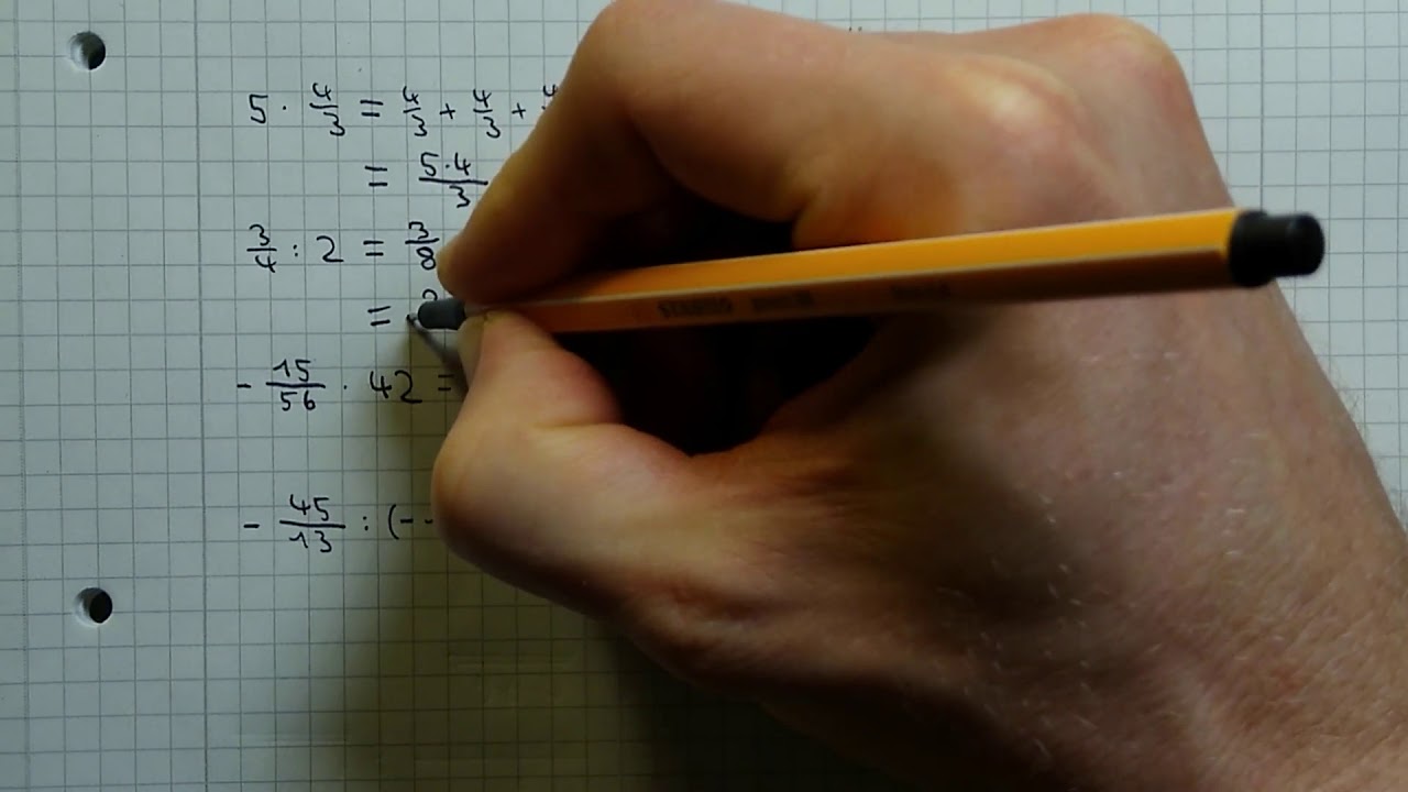 Mathe Klasse 6: Vervielfachen und Teilen von Brüchen
