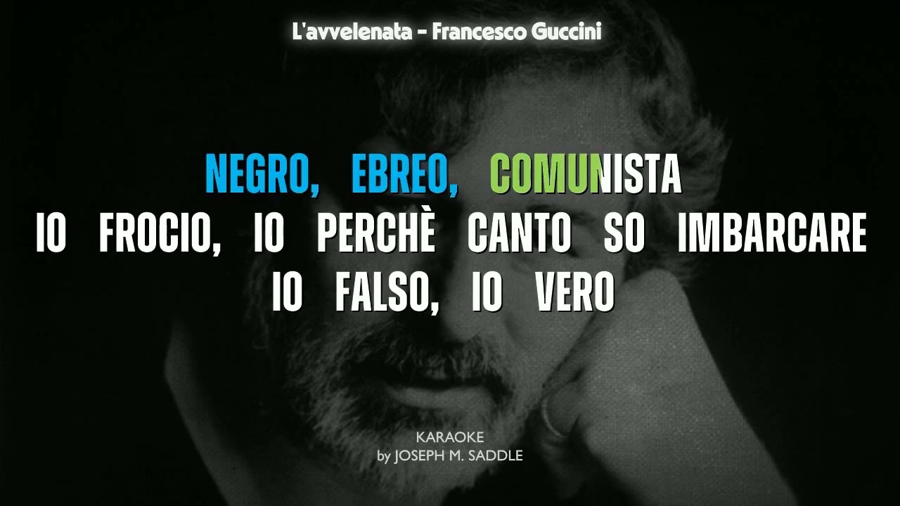 L'avvelenata di Francesco Guccini - KARAOKE