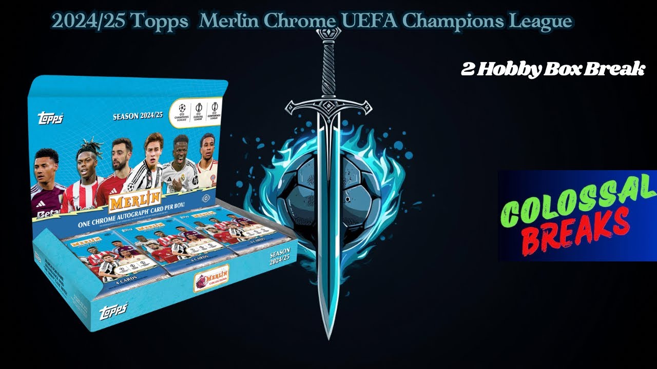 Распаковка коробки Topps Merlin Chrome UEFA Champions League 2 сезона 2024/25 #футбол #toppschrome