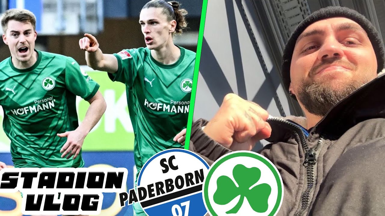Auswärts , Pyro und 3 Punkte ! Sc Paderborn VS SpVgg Fürth Stadion VLOG