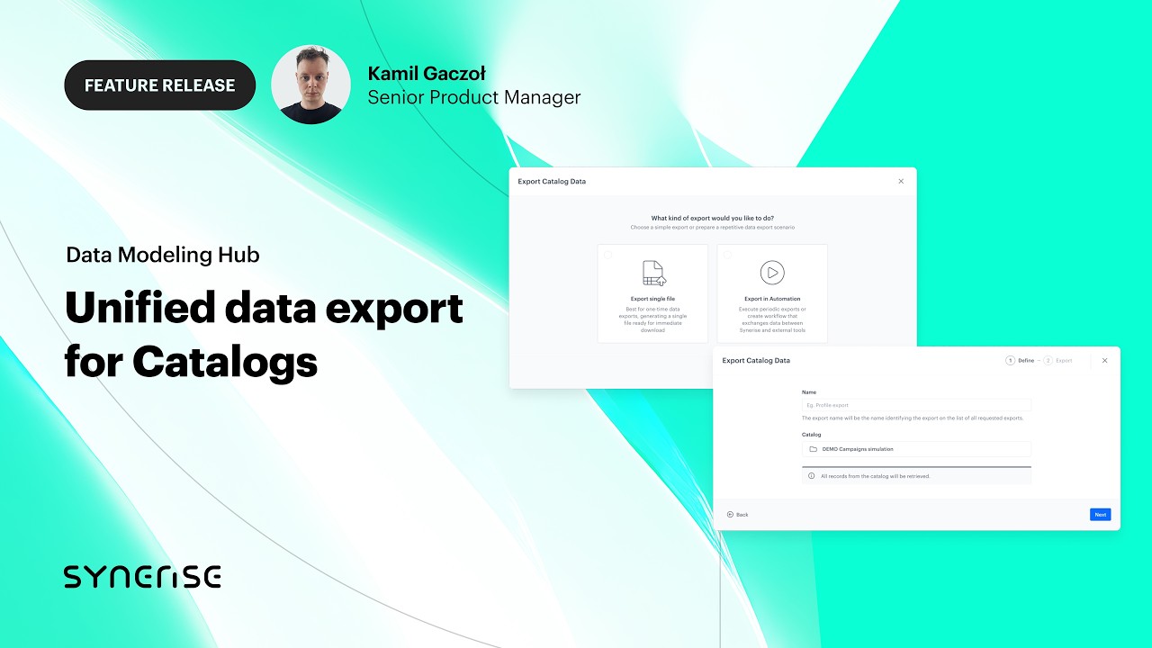 Product Update - Unified data export for Catalogs