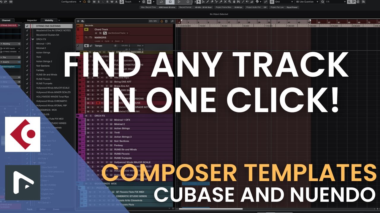 Navigate to ANY Cubase or Nuendo track in ONE click! Stop wasting time finding tracks!