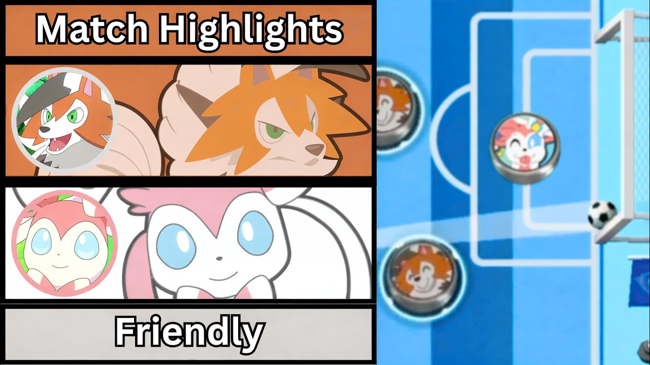 Dusk Lycanroc vs Sylveon | Character Caps Friendly Highlights
