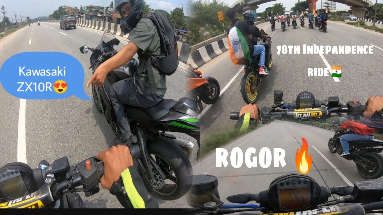 15 august ride🔥78th independence 🇮🇳superbike ZX10R😍//pura rogor dia hol🚀#youtube #explore #15august