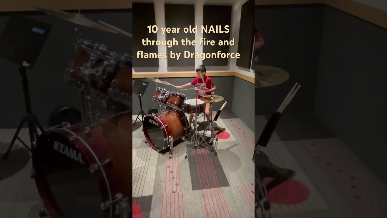 10 year old plays through the fire and flames by dragonforce 