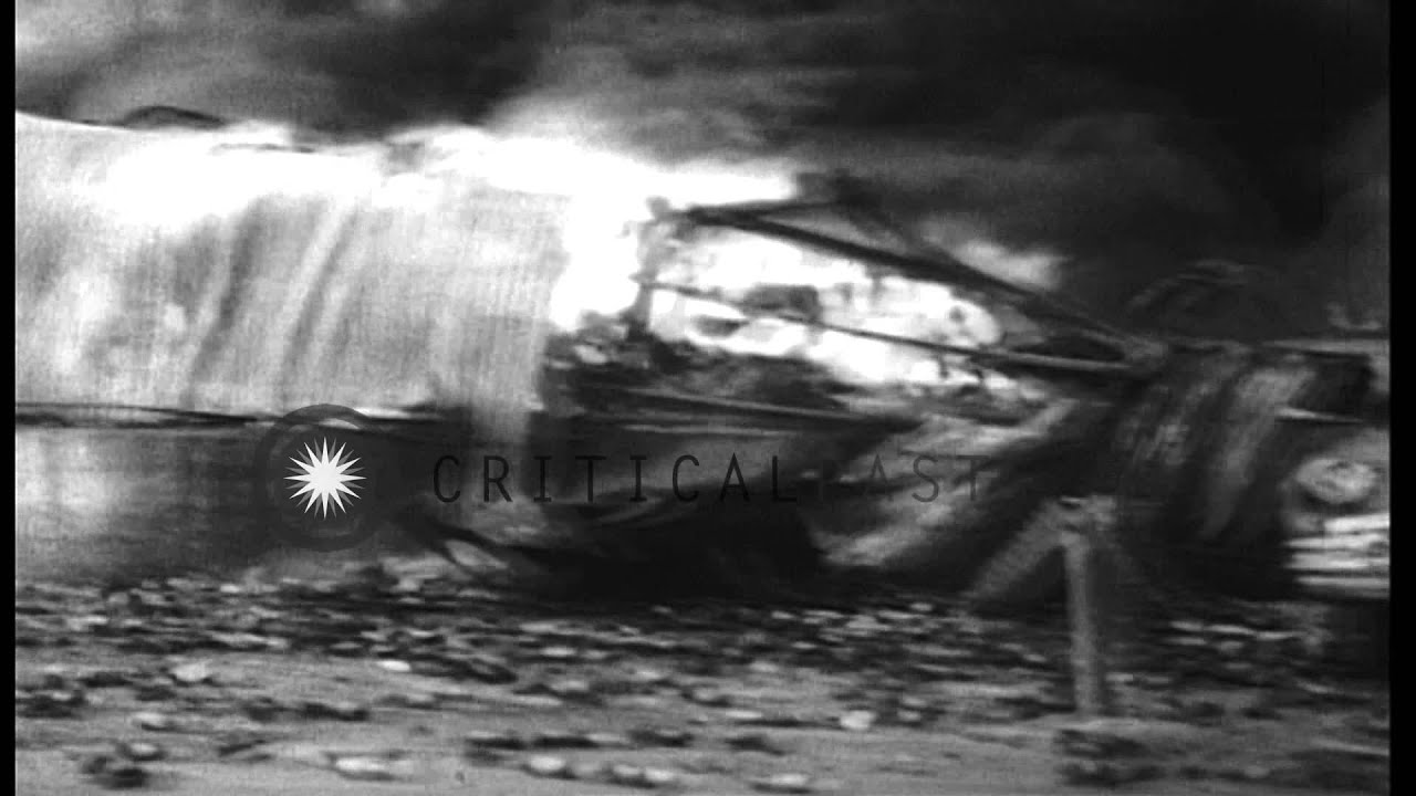 Firemen try to extinguish fire at the United States oil company warehouse in San ...HD Stock Footage