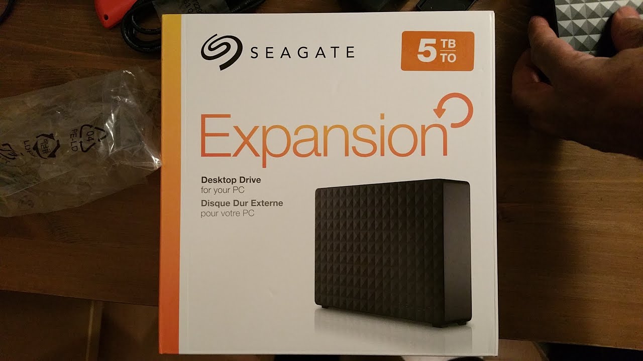 Unboxing a Seagate Expansion 5TB USB 3.0 Desktop 3.5 inch External Hard Drive for PC & Xbox One