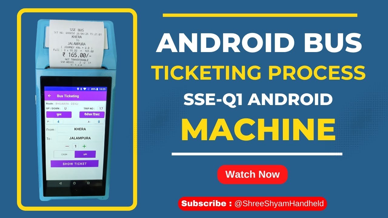 How Android Bus Ticketing Machine Works | Step-by-Step Ticketing Process | Shree Shyam Handheld #bus