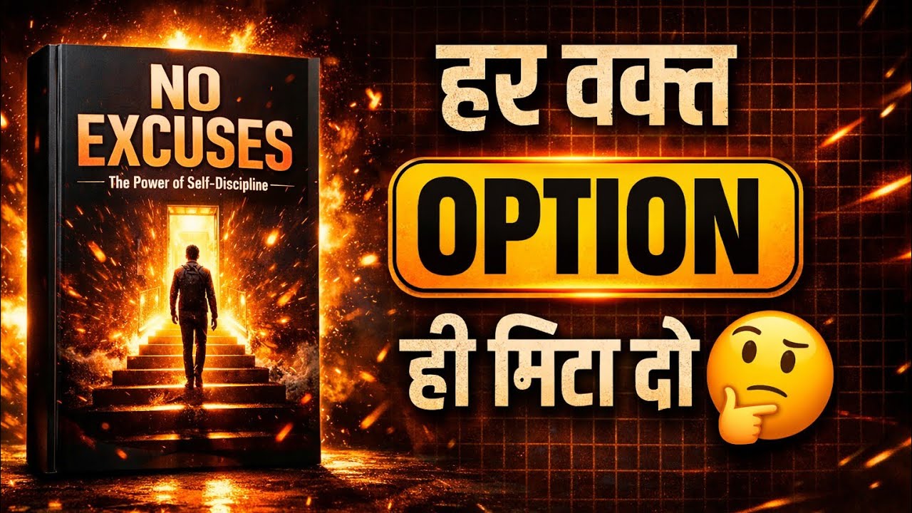 No Excuses – The Power of Self Discipline  | book summary in hindi | motivational video 