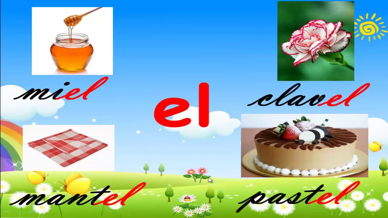 PALABRAS CON AL, EL, IL, OL, UL