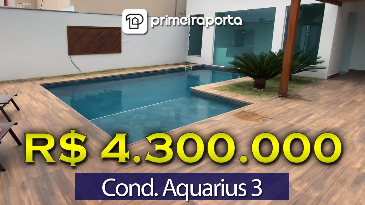 Sobrado no Condomínio Aquarius, Alto Padrão no Coração de SJC! Terreno amplo e Aceita Permuta!
