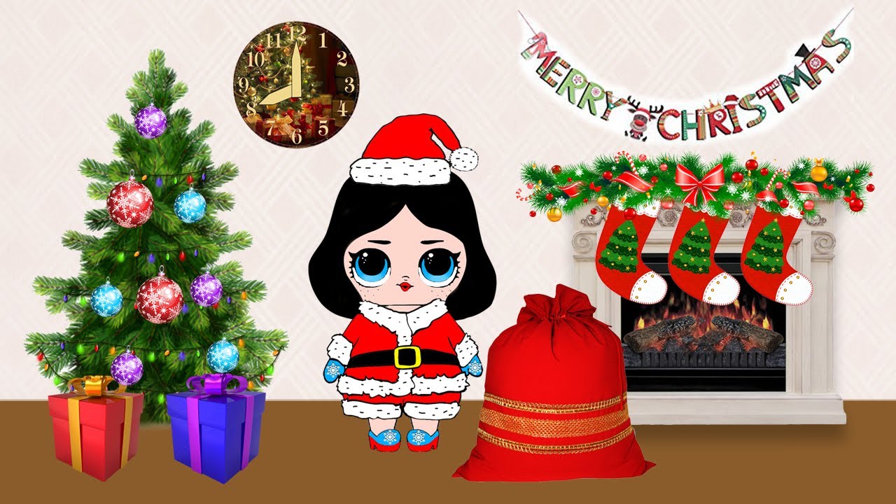 CHRISTMAS NEW YEAR 2020 QUIET BOOK WITH PAPER LOL DOLL