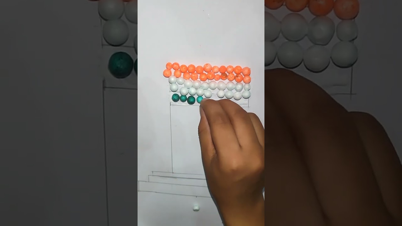 Independence Day Art|Flag Drawing|Tutorial Flag Drawing creativity|flagart|August 15Independence