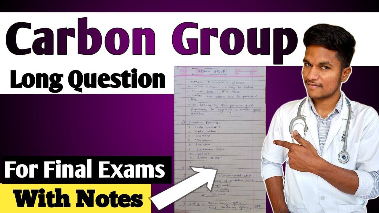 Carbon Group Explanation with easy trick | Homoeopathy | BHMS exam