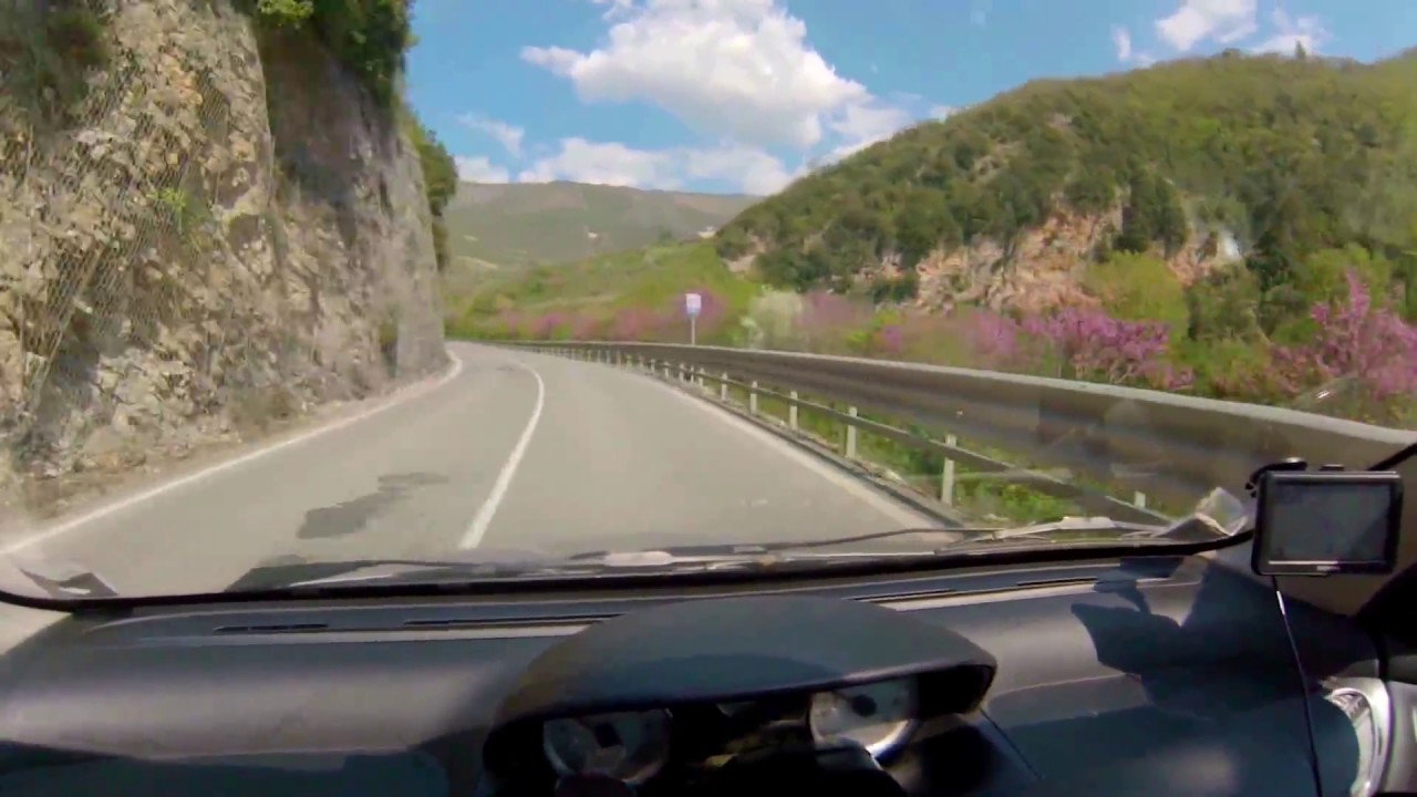 Car webcam Fast motion 400% Umbria VALNERINA: da Sant'Anatolia di Narco a NORCIA