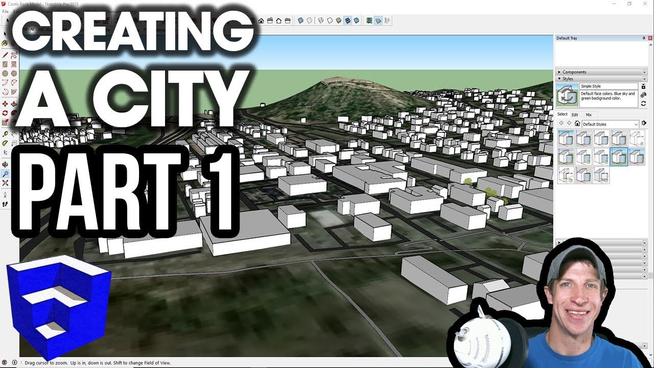 Моделирование города в SketchUp. Часть 1 — Дороги и здания с Placemaker