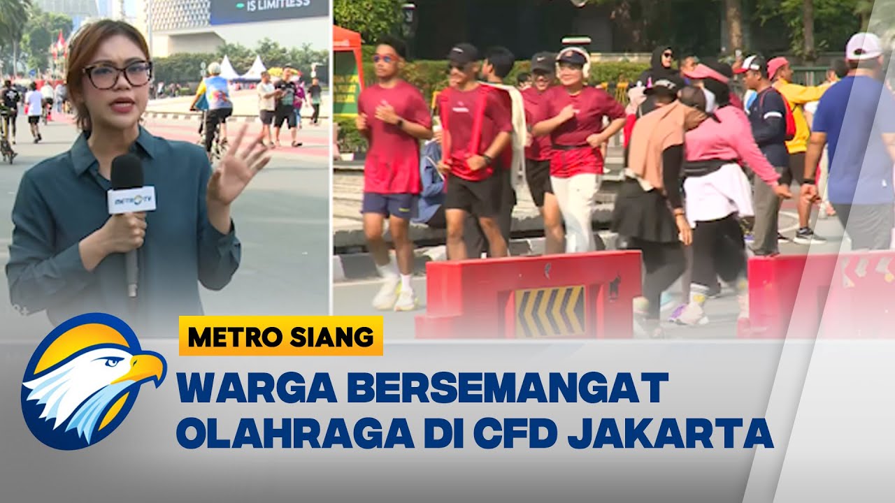 Warga Menikmati CFD di Bundaran HI - [Metro Siang]