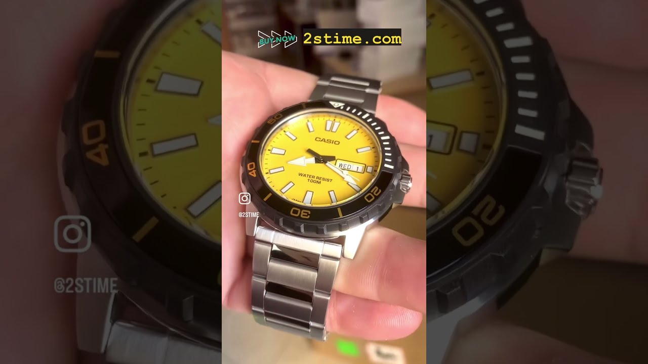 CASIO Marine Monster MTD-125D Yellow Dial #casiowatch #diverwatch