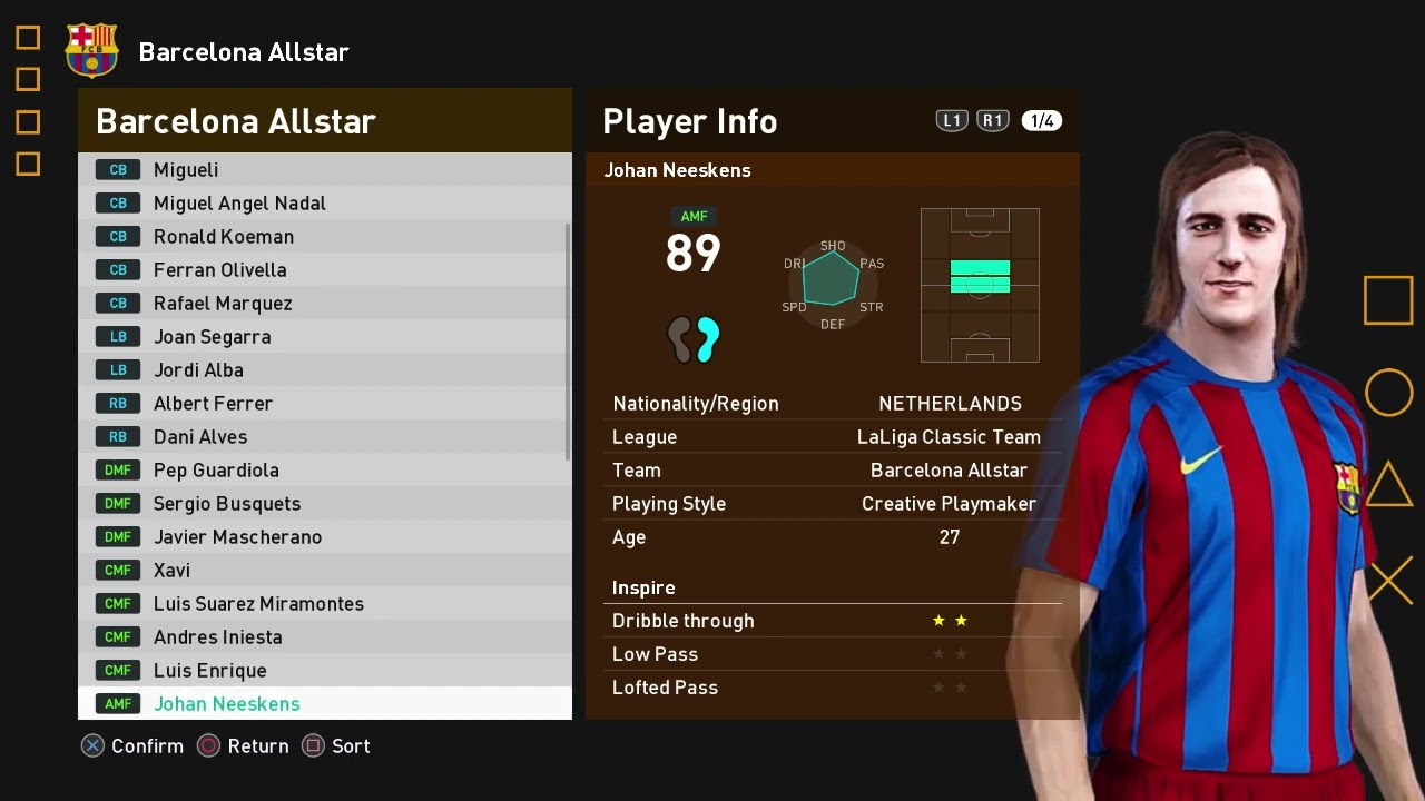 Barcelona Classic Team EFootballLife 2023 - PES 2021 Full Face