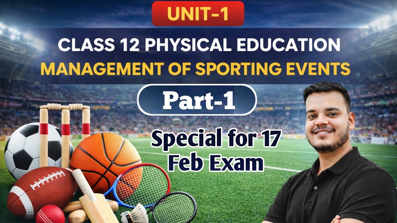 Class 12 PE Unit 1 Explained | Sporting Events Management | Part 1| Shivam Sukhija 