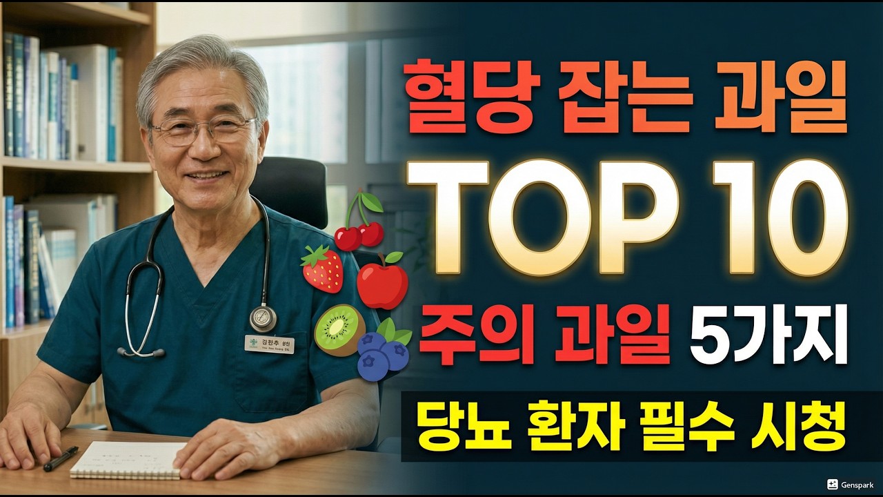 당뇨 있다면 이 과일은 무조건 끊으세요! 의사가 알려주는 피해야 할 과일 5가지 vs 꼭 먹어야 할 과일 10가지**