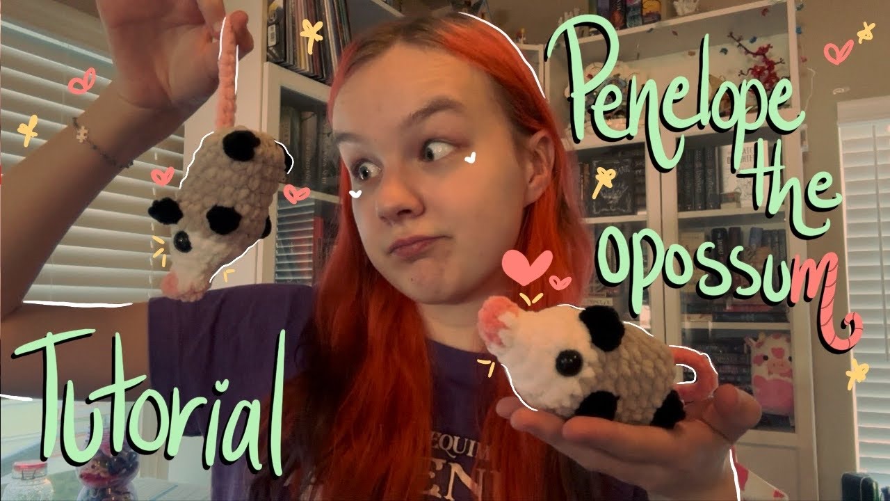 How to Crochet Penelope the Opossum! | NO SEW CROCHET PATTERN | Crochet Tutorial | SawyersWackyArt