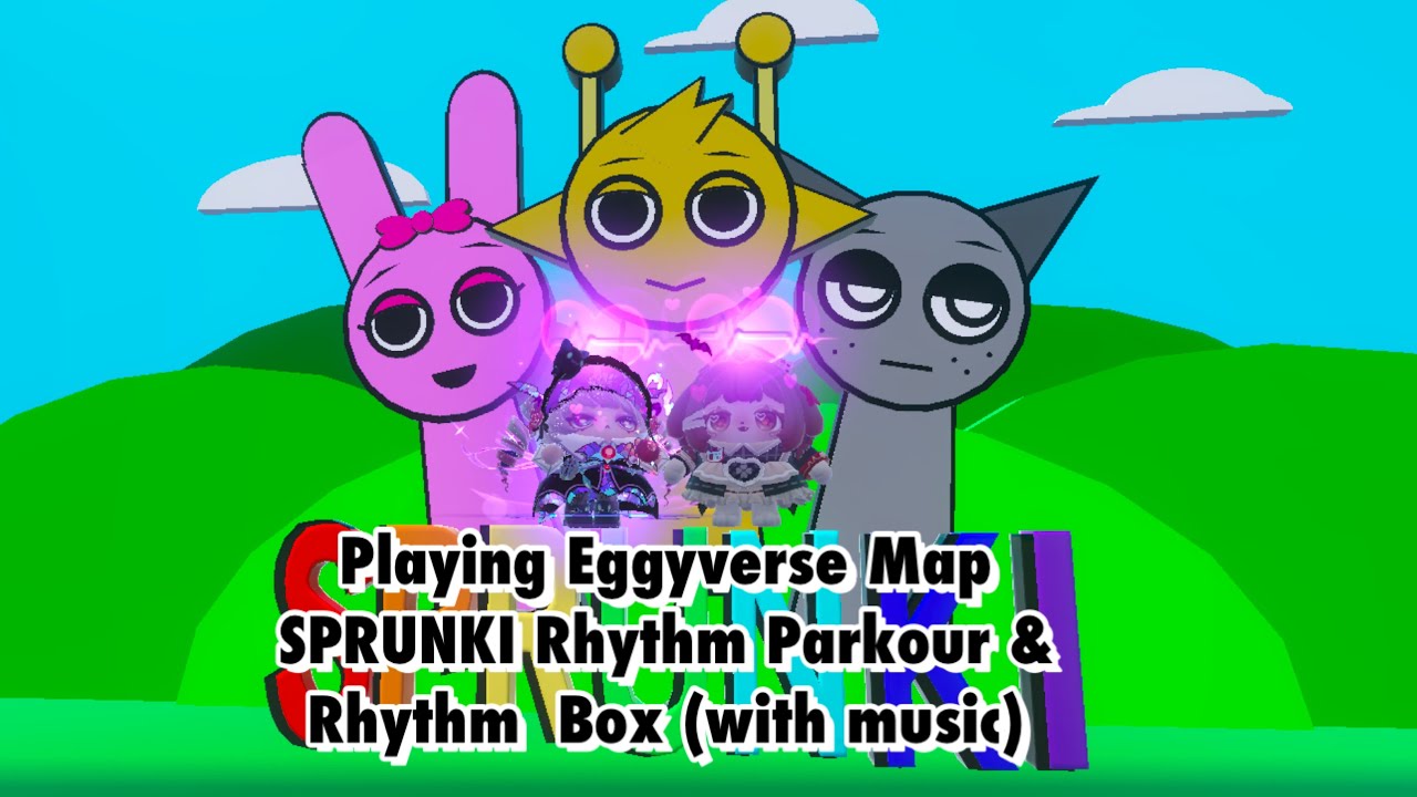 Playing Eggyverse Map SPRUNKI Rhythm Parkour & Rhythm Box (with music) - Eggy Party