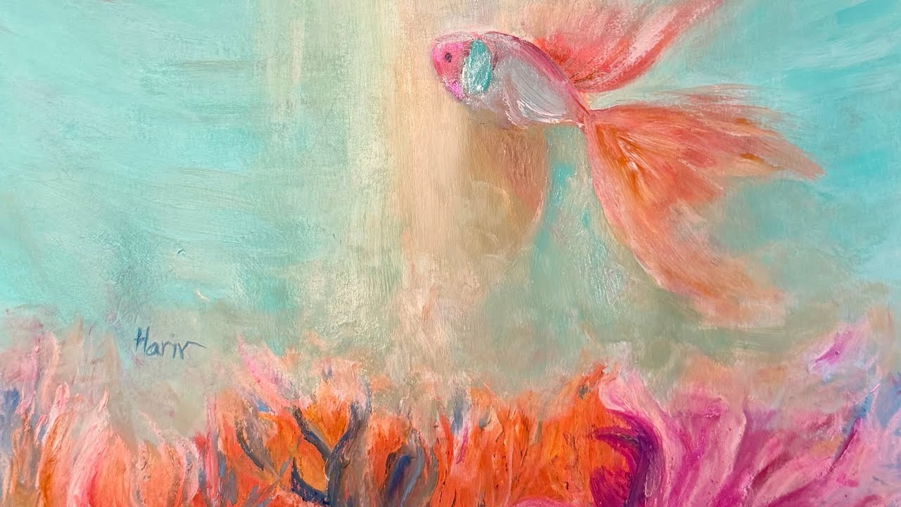 7 Minutes of Calm 🎨 | Relaxing Abstract Painting with Soft Music 🐠